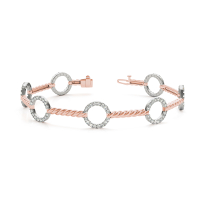 Callum Lab-Created Diamond Rose Gold Designer Bracelet