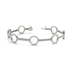 Callum Lab-Created Diamond White Gold Designer Bracelet