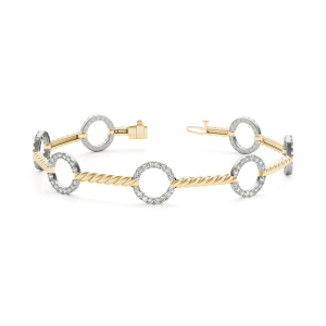 Callum Lab-Created Diamond Yellow Gold Designer Bracelet