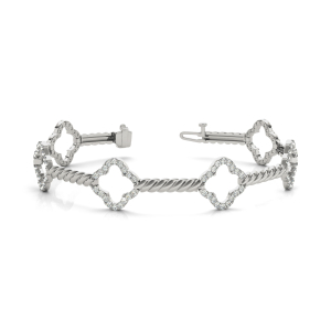 Sophie Lab-Created Diamond White Gold Designer Bracelet