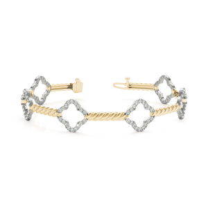 Sophie Lab-Created Diamond Yellow Gold Designer Bracelet