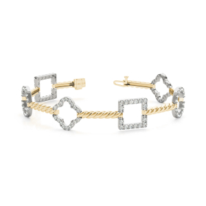 dyaln Lab-Created Diamond Yellow Gold Designer Bracelet