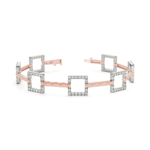 Luke Lab-Created Diamond Rose Gold Designer Bracelet