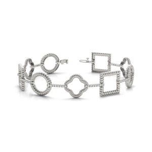 Darcy Lab-Created Diamond White Gold Designer Bracelet