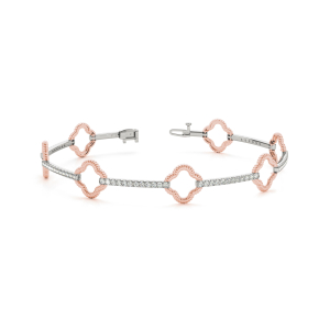 Lawis Lab-Created Diamond Rose Gold Designer Bracelet