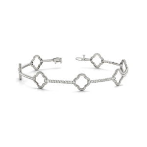 Lawis Lab-Created Diamond Round cut Designer Bracelet