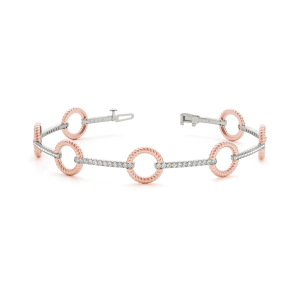 Freya Lab-Created Diamond Rose Gold Designer Bracelet