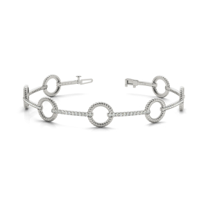 Freya Lab-Created Diamond Round cut Designer Bracelet