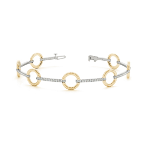 Freya Lab-Created Diamond Yellow Gold Designer Bracelet