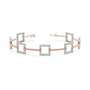 Jake Lab-Created Diamond Rose Gold Designer Bracelet