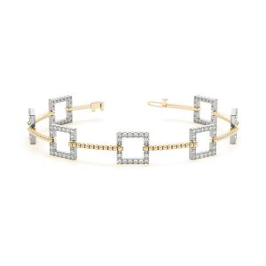 Jake Lab-Created Diamond Yellow Gold Designer Bracelet