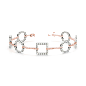Fiona Lab-Created Diamond Rose Gold Designer Bracelet