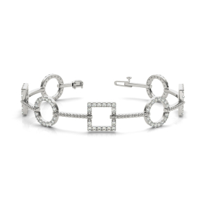 Fiona Lab-Created Diamond Round cut Designer Bracelet