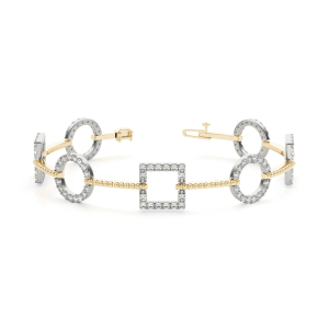 Fiona Lab-Created Diamond Yellow Gold Designer Bracelet