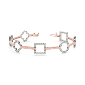 Katie Lab-Created Diamond Rose Gold Designer Bracelet