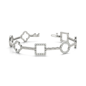 Katie Lab-Created Diamond Round cut Designer Bracelet