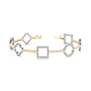 Katie Lab-Created Diamond Yellow Gold Designer Bracelet