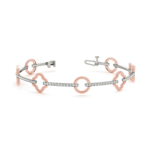 Theresa Lab-Created Diamond Rose Gold Designer Bracelet