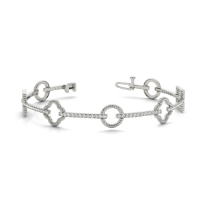Theresa Lab-Created Diamond Round cut Designer Bracelet