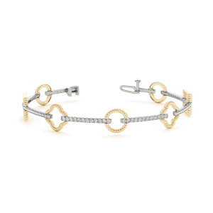 Theresa Lab-Created Diamond Yellow Gold Designer Bracelet
