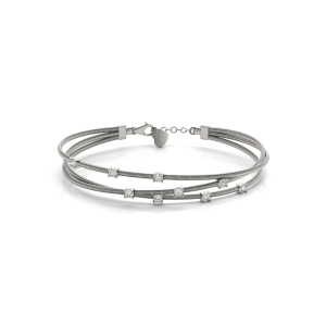Oliver Lab-Created Round cut  Diamond Bangle Bracelet