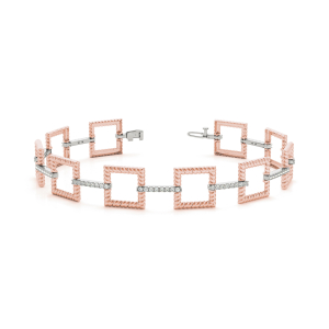 Paige Lab-Created Diamond Rose Gold Designer Bracelet