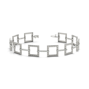 Paige Lab-Created Diamond Round cut Designer Bracelet