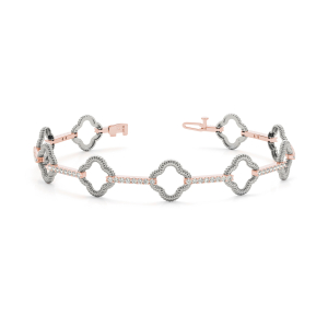 Bella Lab-Created Diamond Rose Gold Designer Bracelet