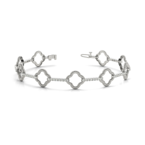Bella Lab-Created Diamond Round cut Designer Bracelet
