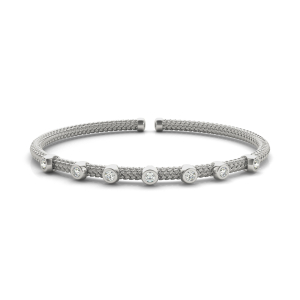 Esti Lab-Created Round cut  Diamond Bangle Bracelet