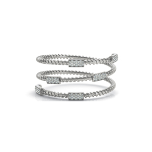 Maeve Lab-Created Round cut Diamond Bangle Bracelet