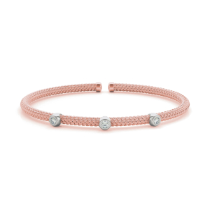 Adley Lab-Created Rose Gold Diamond Bangle Bracelet
