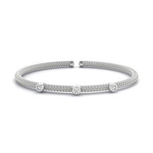 Adley Lab-Created Round cut Diamond Bangle Bracelet