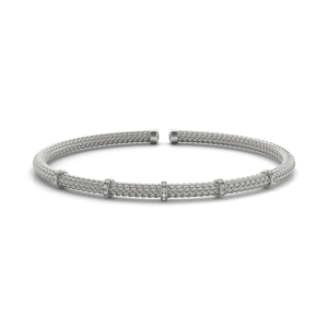 Savlor Lab-Created Round cut Diamond Bangle Bracelet