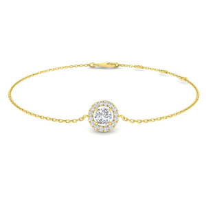 Neville Lab-Created Diamond Yellow Gold Prong Set  Bracelet
