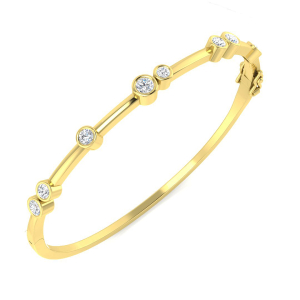 Dylan Natural Diamond Yellow Gold Bezel Set 