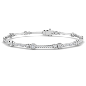 Harry Natural Diamond Yellow Gold Bezel Set  Bracelet