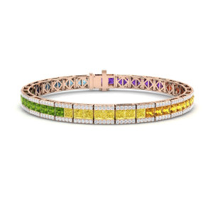 Rainbow Sapphire Rose Gold 