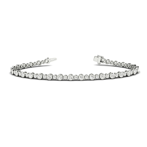 Juliette 1.80 Carat Lab-Created Round cut Bezel Setting  Diamond Tennis Bracelet