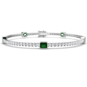 Maisy Emerald Prong Set Gemstone Bracelet