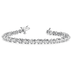 Scout Natural Silver XO Diamond Tennis Bracelet