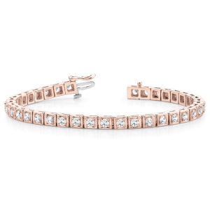 Rexa Natural Rose Gold Diamond Tennis Bracelet