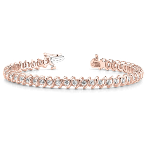 Rexlin Lab-Created Rose Gold Diamond Tennis Bracelet