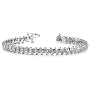 Rexlin 0.40 Carat Lab-Created Round cut Diamond Tennis Bracelet