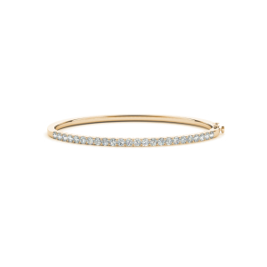 Brooklyn Lab-Created Yellow Gold Shared Prong Setting Diamond Bangle Bracelet