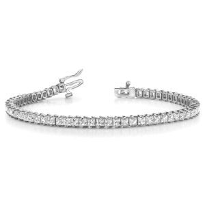 Ahana 0.35 Carat Lab-Created Princess cut 2 Prong Set Diamond Tennis Bracelet