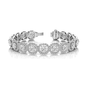 Varnika 9.50 Carat Natural Round cut 4 Prong Set  Diamond Tennis Bracelet