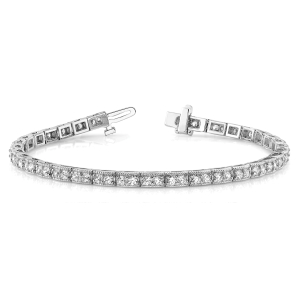 Maud Lab-Created Diamond Round cut Bezel Setting  Designer Bracelet