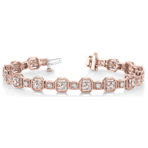 Madeline Lab-Created Diamond Rose Gold Bezel Setting  Designer Bracelet