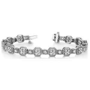 Madeline Lab-Created Diamond Round cut Bezel Setting  Designer Bracelet